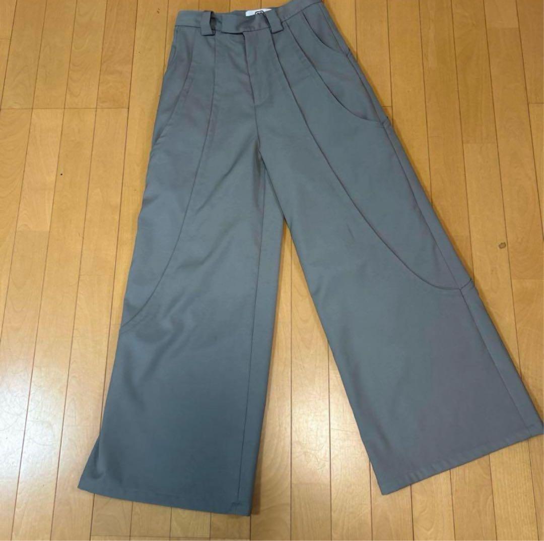 goat essence tuck wide pants グレー size2