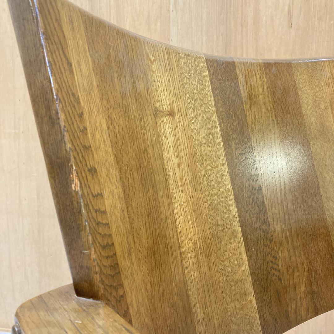 【カリモク】回転式　アームチェア　椅子　ダイニングチェア　A