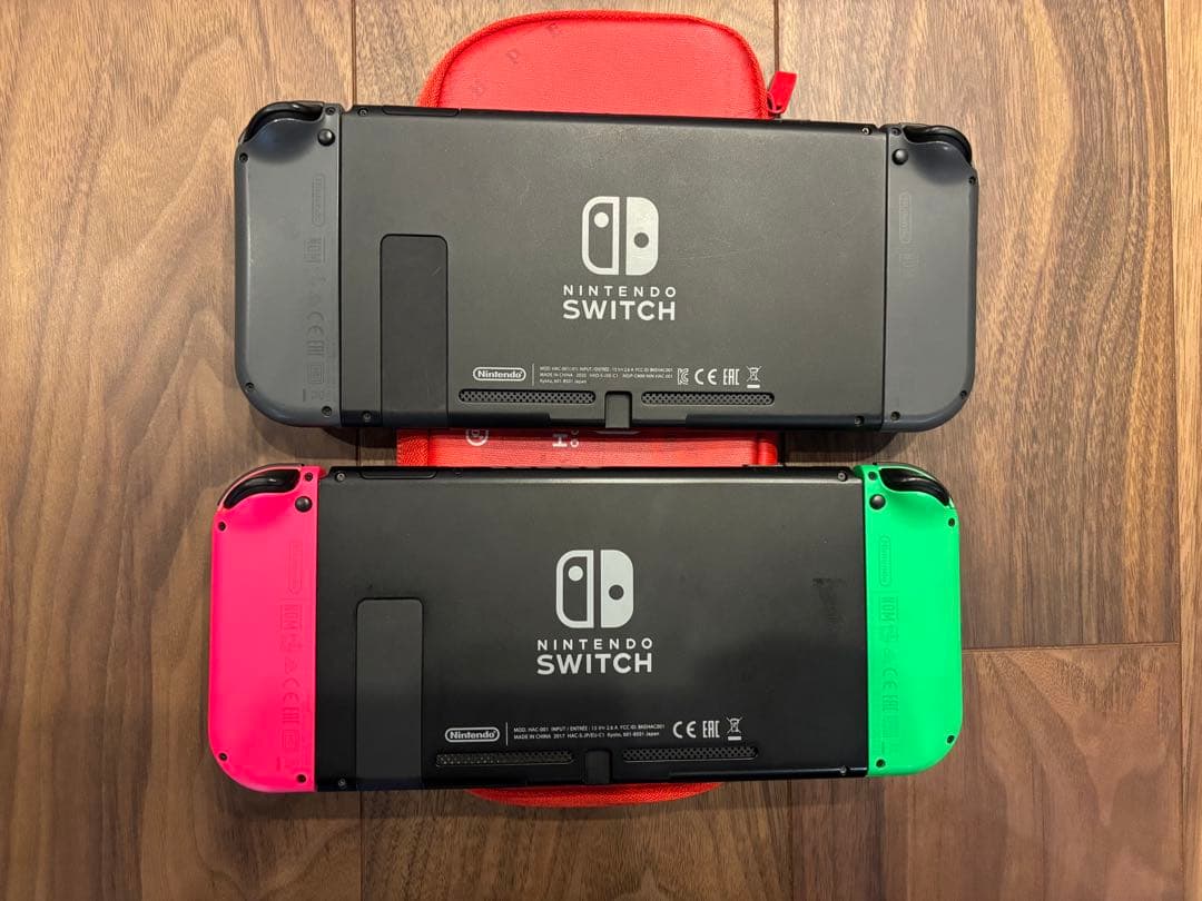 スイッチSwitch 本体2個セット（電源一つ欠品、コントローラー若干不良あり）