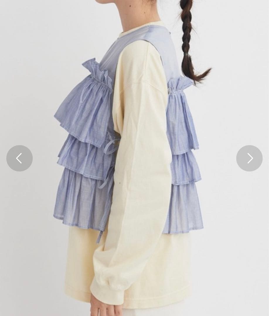 【ビュルデサボン】Ｔ／Ｃカールマイヤー furifuriベスト ブルー