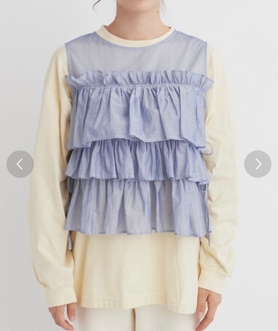 【ビュルデサボン】Ｔ／Ｃカールマイヤー furifuriベスト ブルー