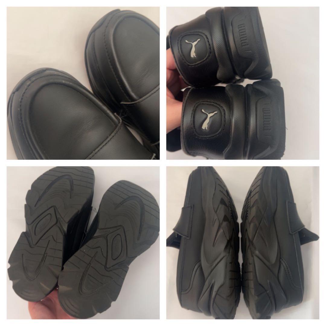 Puma ブラック スリッポンスニーカー