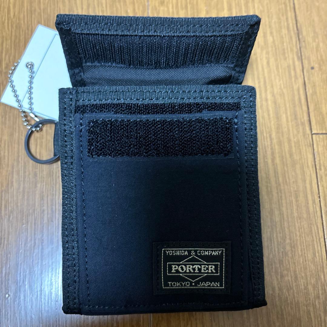 PORTERブラック二つ折り財布