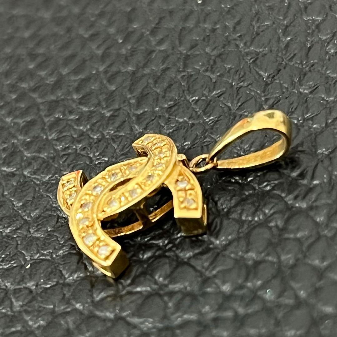 (C102909)K18 YG ネックレストップ ダイヤモンド0.1ct 18金