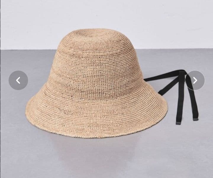 ✾未使用【UNITED ARROWS】RFAリボンハット/ナチュラル/UV✾