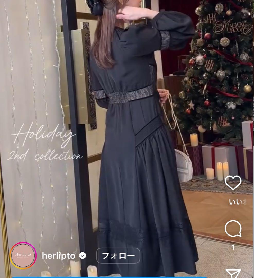 【完売品】heplipto Social Lace Flare Dress