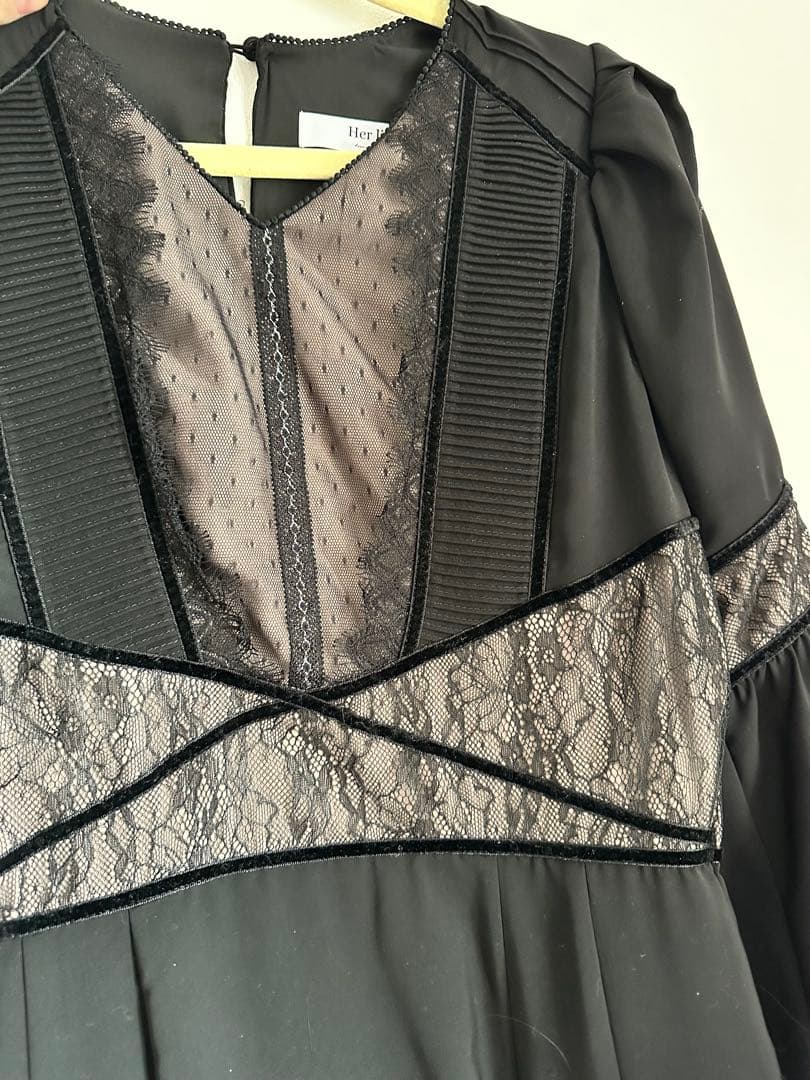 【完売品】heplipto Social Lace Flare Dress