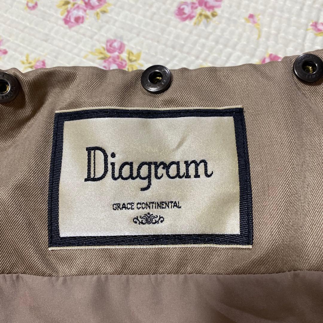 ダイアグラム ヘムファーダウンベスト 36 ふわふわ ファー ボア DMW