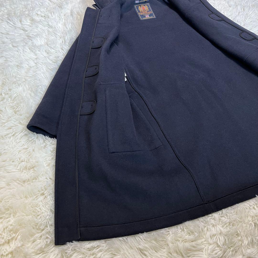英国製✨グローバーオール ダッフルコート ネイビー　フード付　L相当