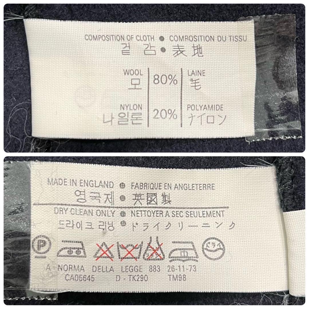 英国製✨グローバーオール ダッフルコート ネイビー　フード付　L相当