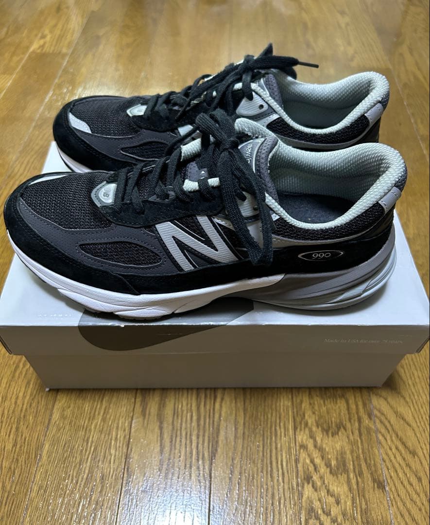シューズ NEW BALANCE M990 V6 BLACK MADE IN USA