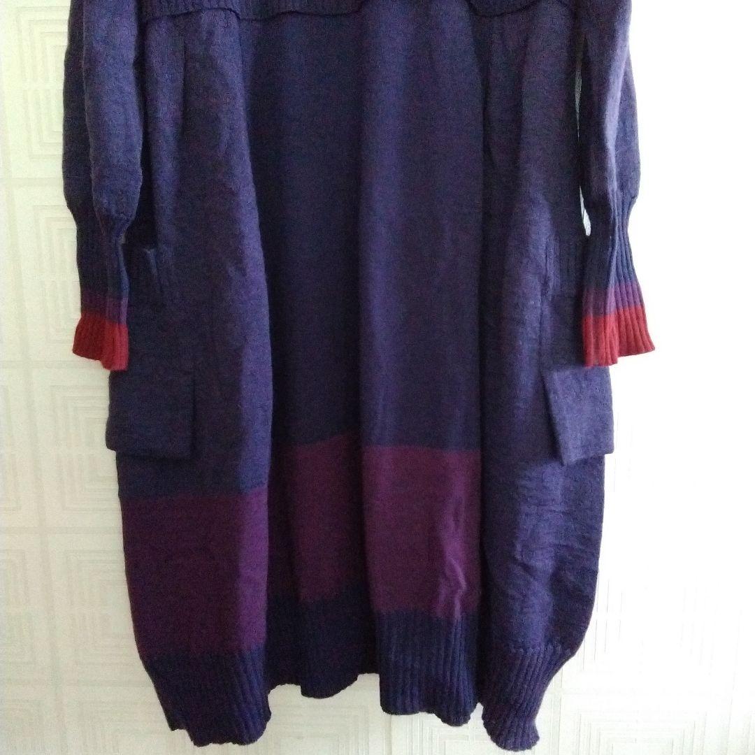 専用/センソユニコmic ★紫色 ハイネック ニットワンピース美品