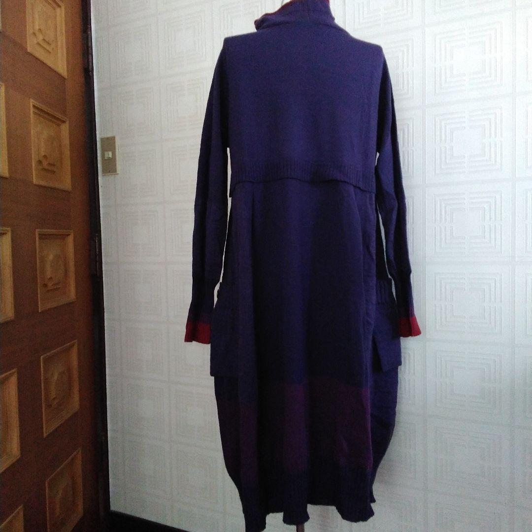 専用/センソユニコmic ★紫色 ハイネック ニットワンピース美品