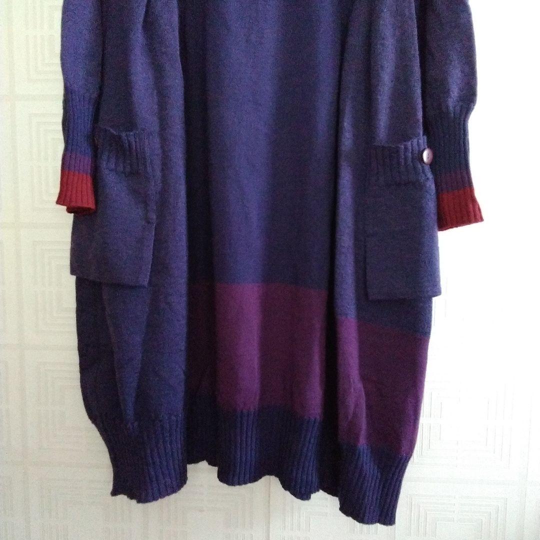 専用/センソユニコmic ★紫色 ハイネック ニットワンピース美品