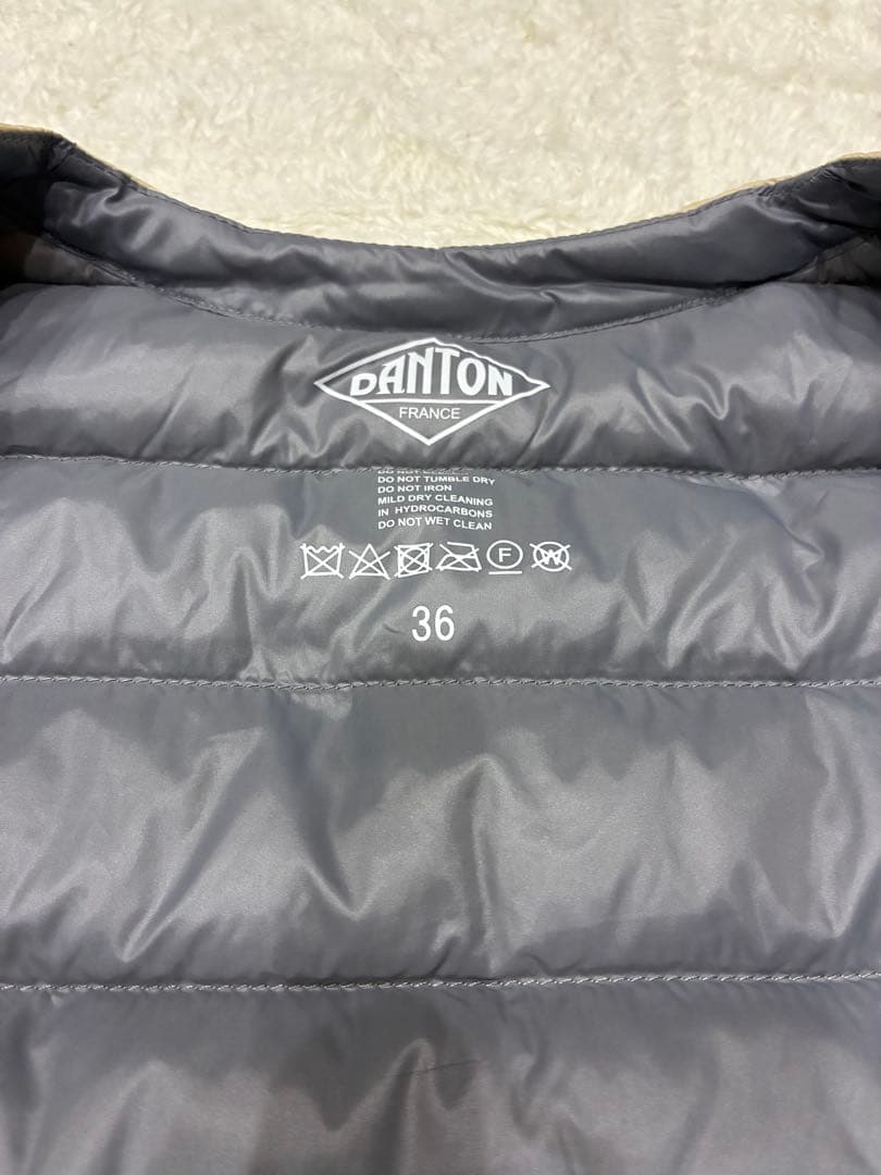 DANTON ダントン ダウンベスト36 ベージュ