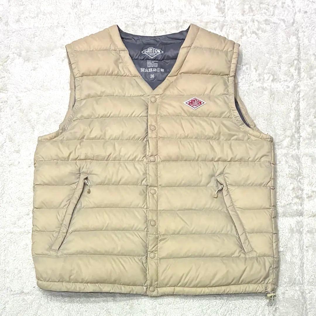 DANTON ダントン ダウンベスト36 ベージュ