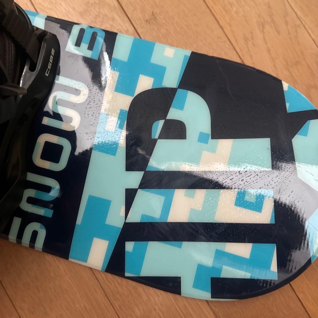 ジャンク品　スノーボード 青/黒 グラフィックデザイン　108センチ3点セット