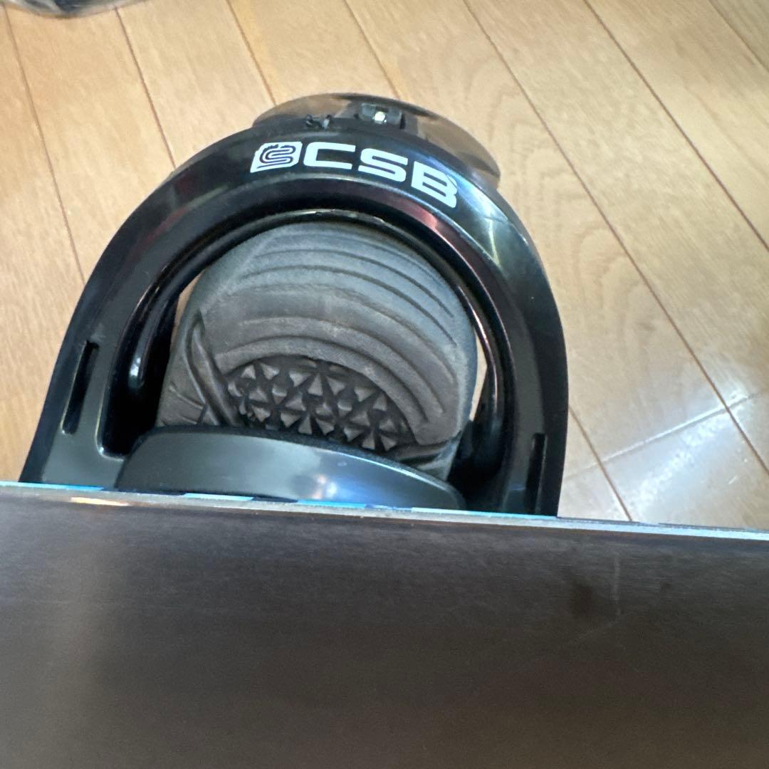 ジャンク品　スノーボード 青/黒 グラフィックデザイン　108センチ3点セット