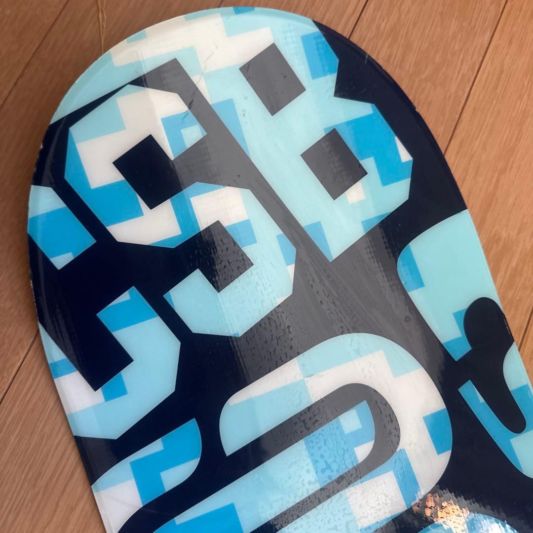 ジャンク品　スノーボード 青/黒 グラフィックデザイン　108センチ3点セット