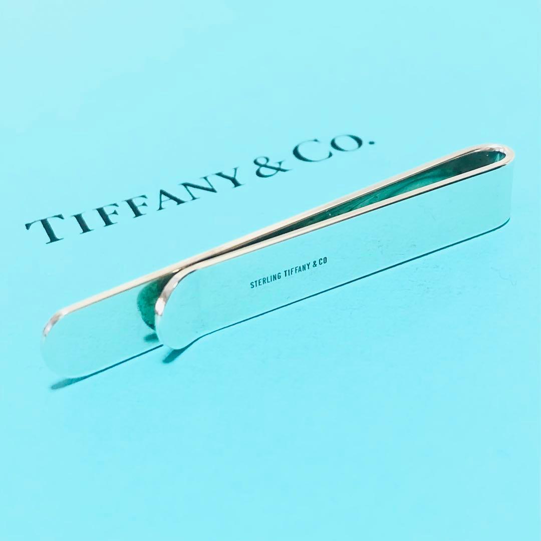 美品 TIFFANY エンジンターン ネクタイピン タイバー M255051