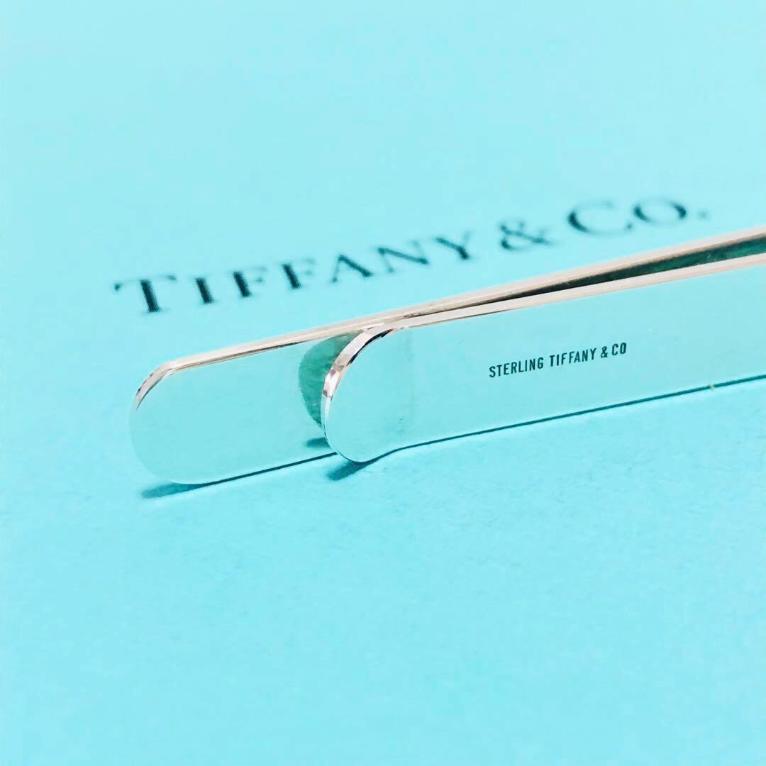 美品 TIFFANY エンジンターン ネクタイピン タイバー M255051