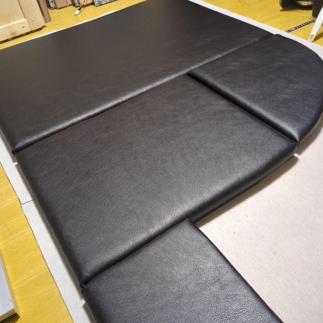 【タコちゃん】フラット4点セット【ブラックレザー】&ハイルーフ棚【型紙】