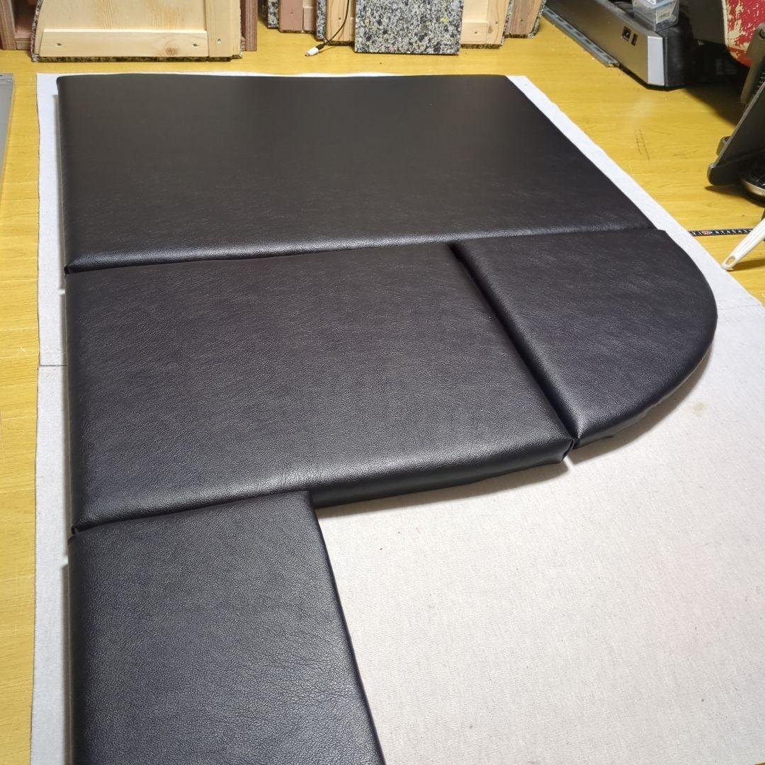 【タコちゃん】フラット4点セット【ブラックレザー】&ハイルーフ棚【型紙】