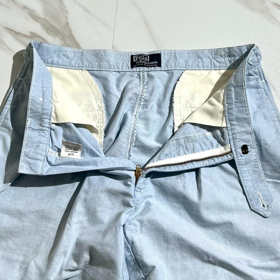 希少70s 80s　USA製　ラルフローレン　コットン　スラックス　アジャスター