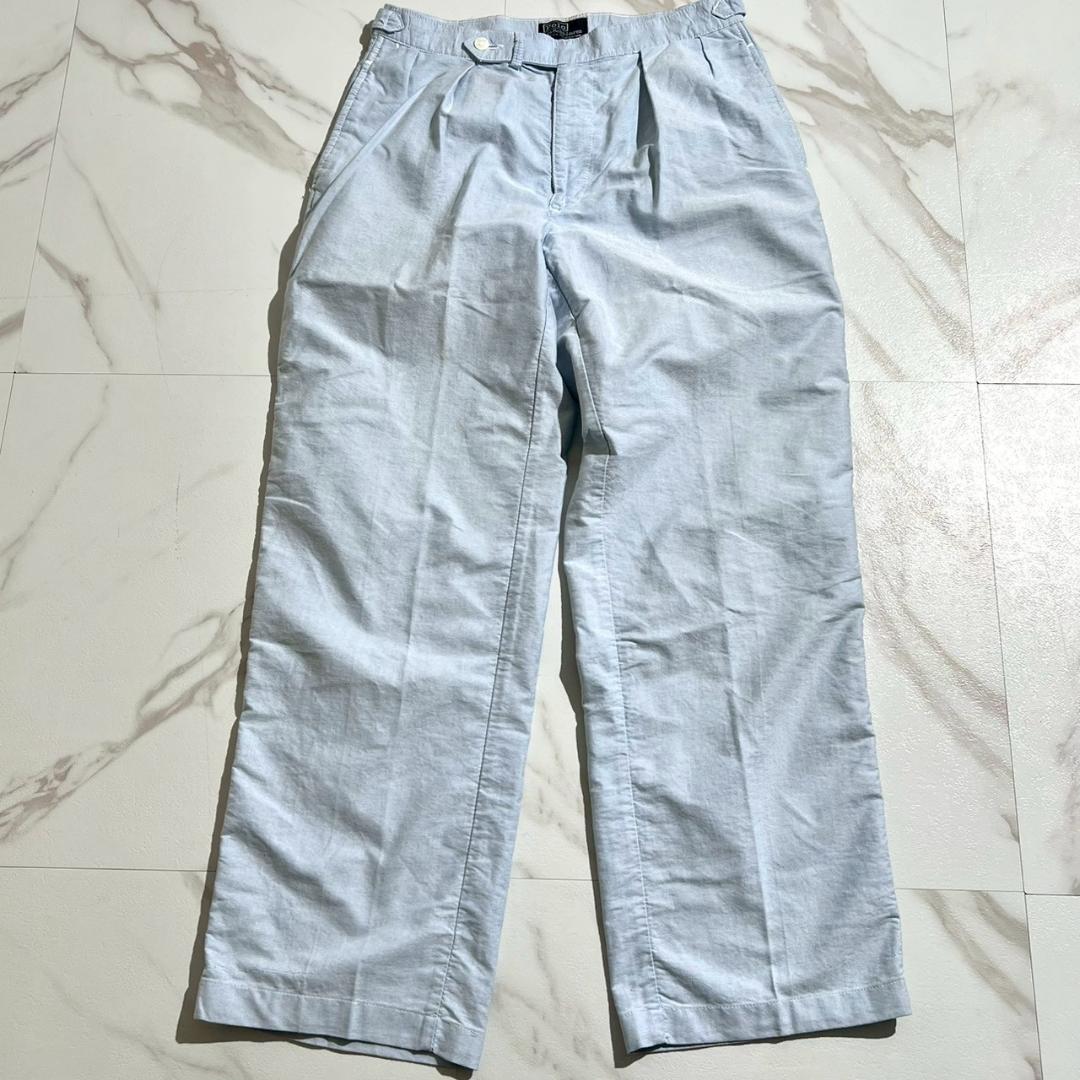 希少70s 80s　USA製　ラルフローレン　コットン　スラックス　アジャスター