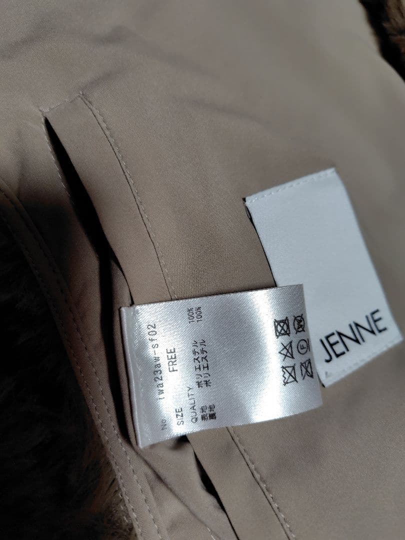 JENNE ベージュ ポンチョ フリーサイズ