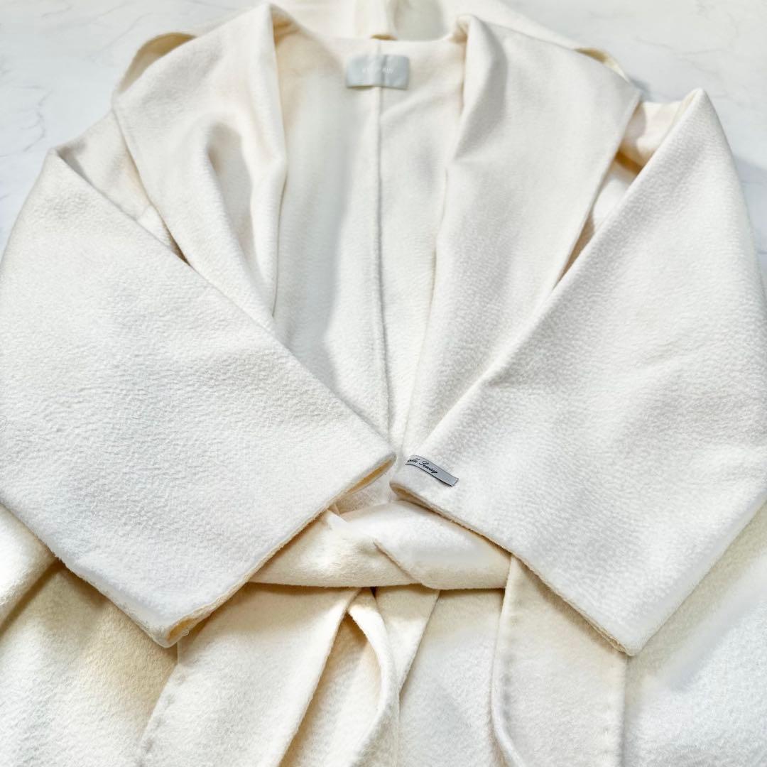 名品◎セルフォード FOODED リバーコート Aライン アイボリー 38