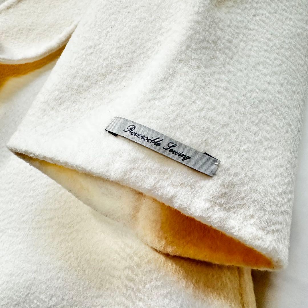 名品◎セルフォード FOODED リバーコート Aライン アイボリー 38