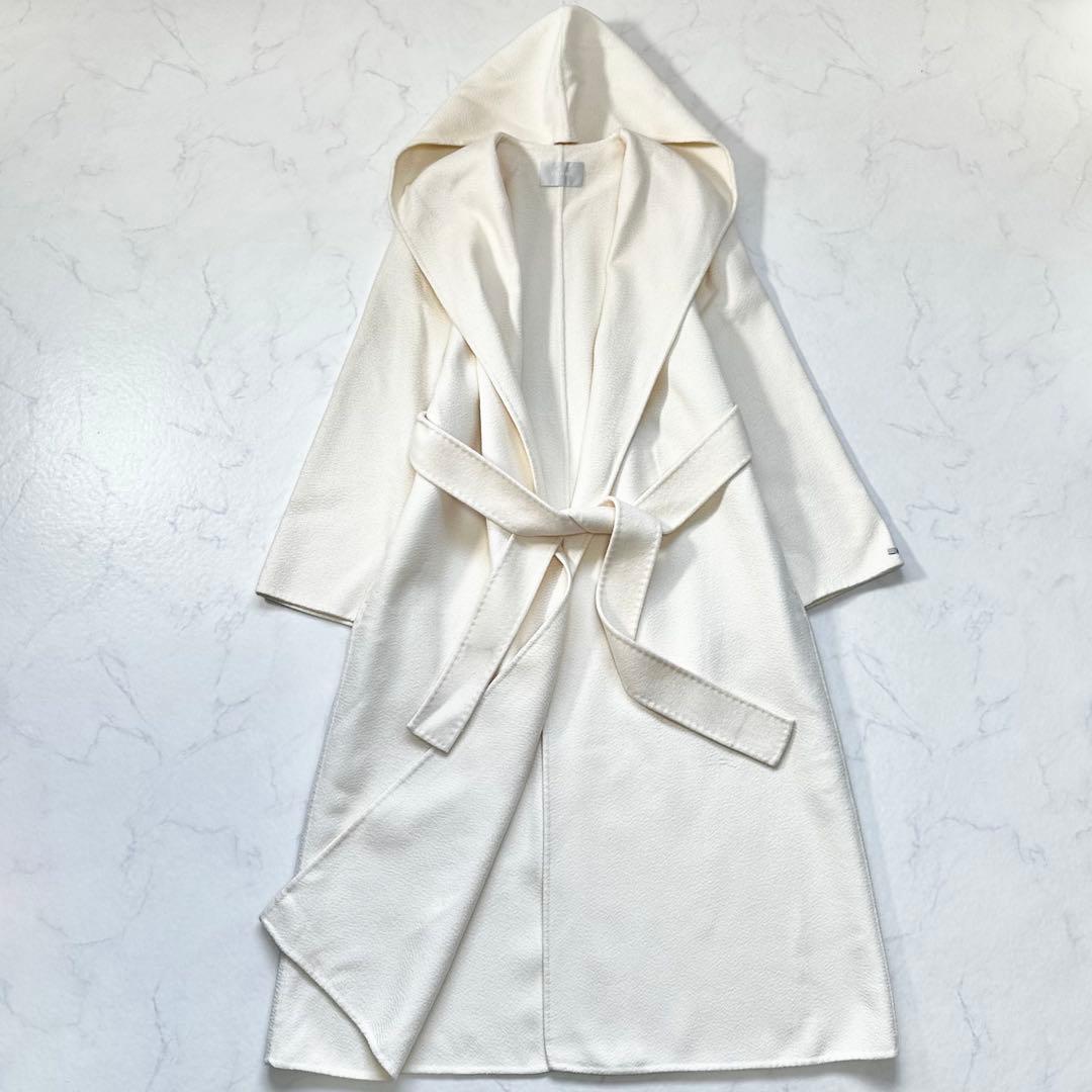 名品◎セルフォード FOODED リバーコート Aライン アイボリー 38