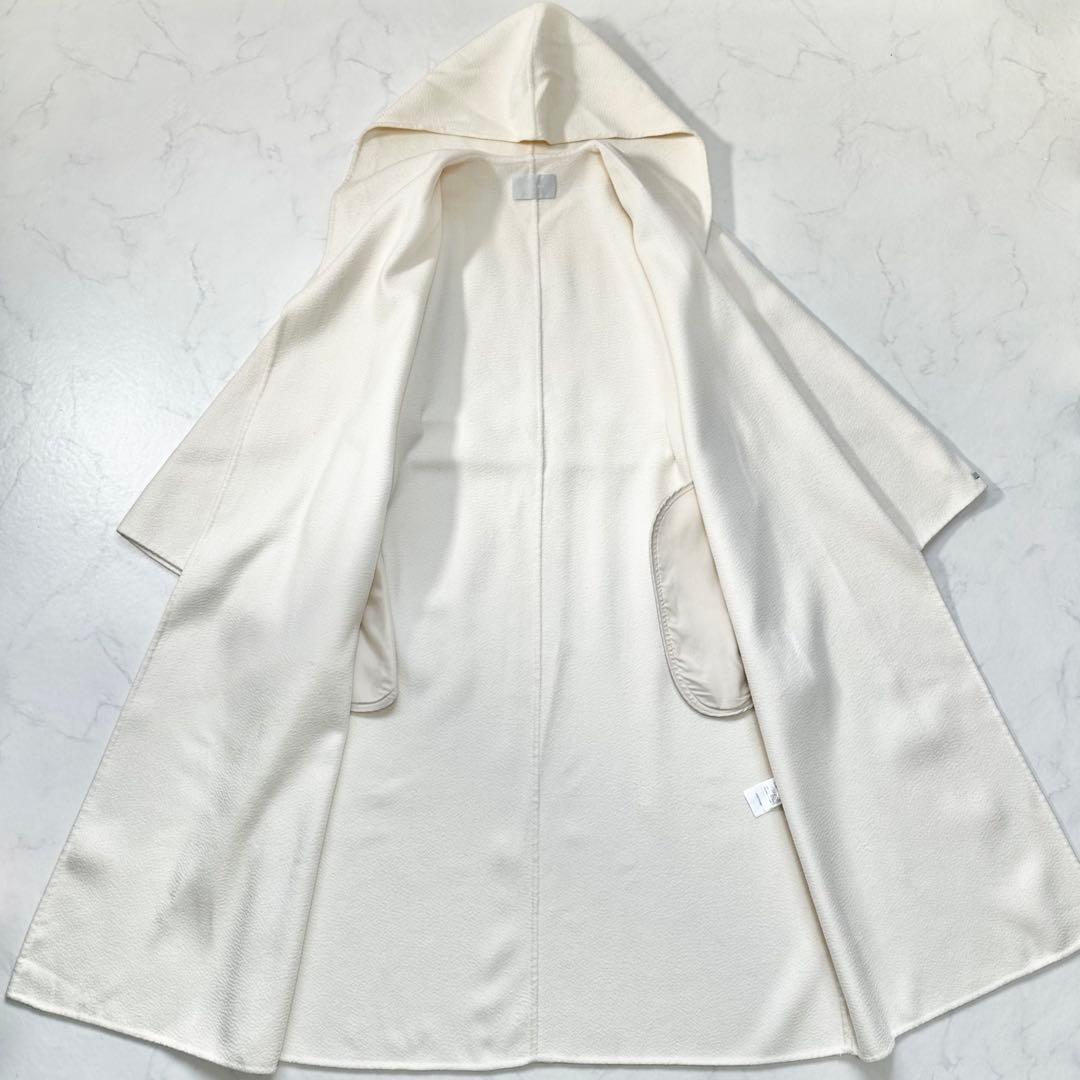 名品◎セルフォード FOODED リバーコート Aライン アイボリー 38