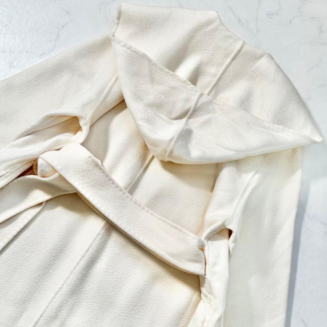 名品◎セルフォード FOODED リバーコート Aライン アイボリー 38