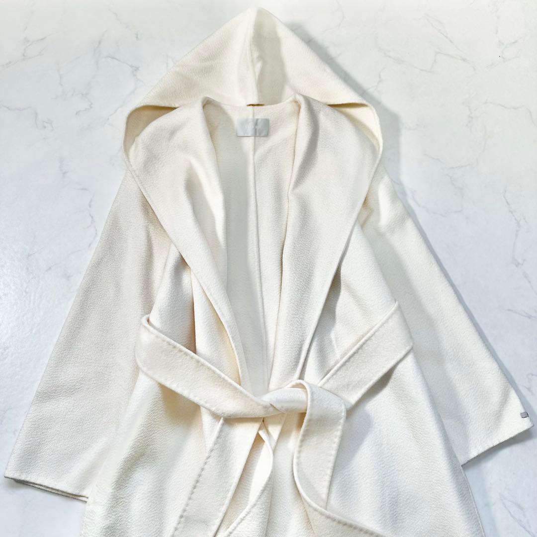 名品◎セルフォード FOODED リバーコート Aライン アイボリー 38