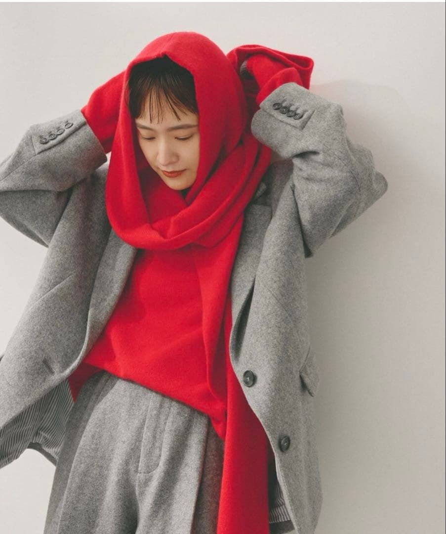 スピック＆スパン　Higuchi*Sカシミヤ混フードマフラー