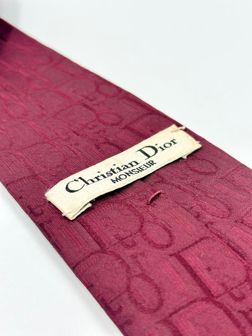 ✨️美品✨️ Christian Dior ネクタイ トロッター 総ロゴ レッド