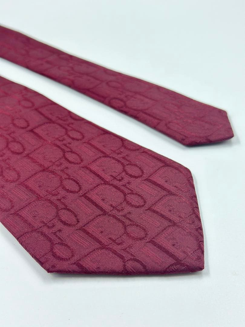 ✨️美品✨️ Christian Dior ネクタイ トロッター 総ロゴ レッド