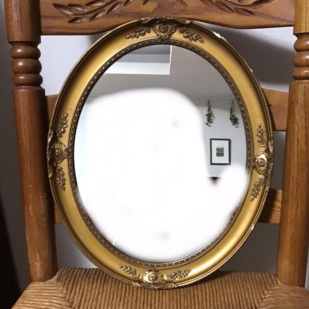 ヨーロッパのアンティークミラー　壁掛け