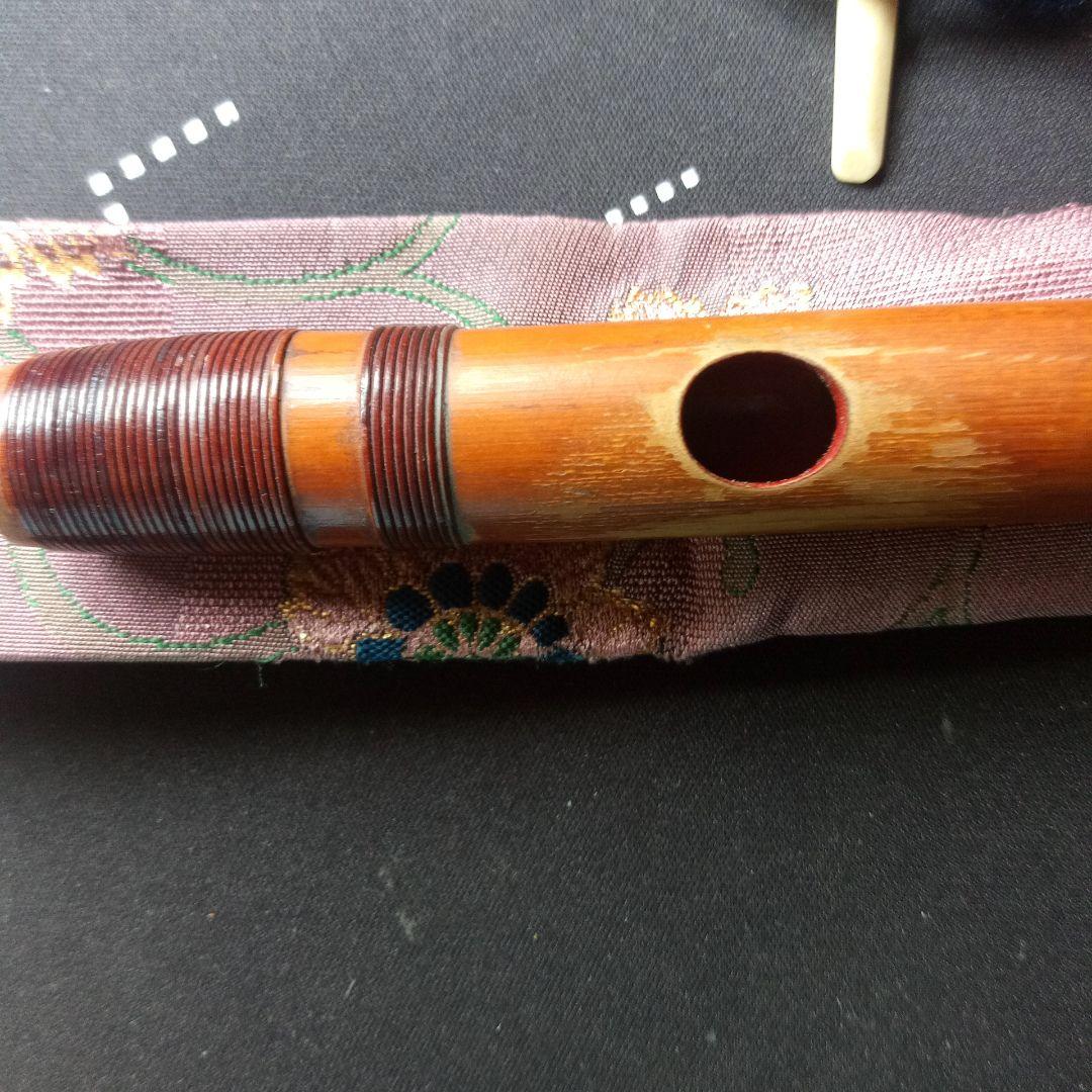 本煤竹製篠笛　笛師藍山 六本調子