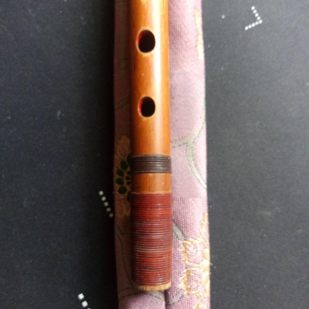 本煤竹製篠笛　笛師藍山 六本調子