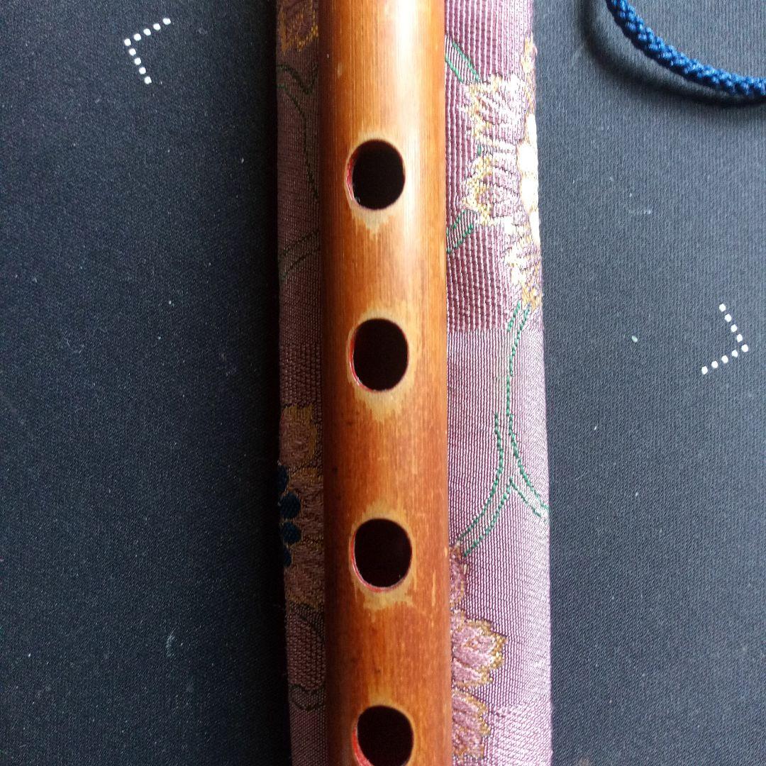 本煤竹製篠笛　笛師藍山 六本調子