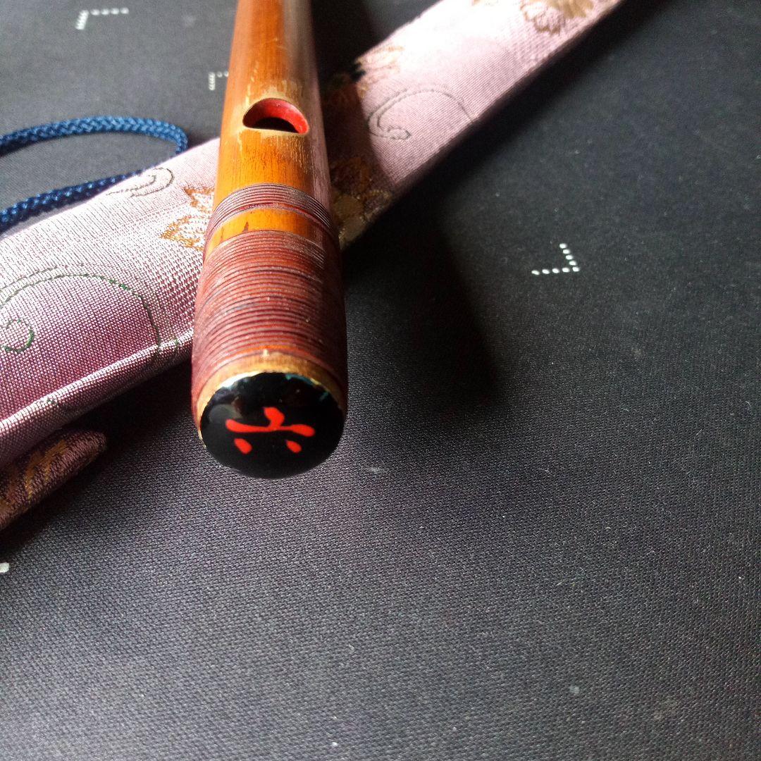 本煤竹製篠笛　笛師藍山 六本調子