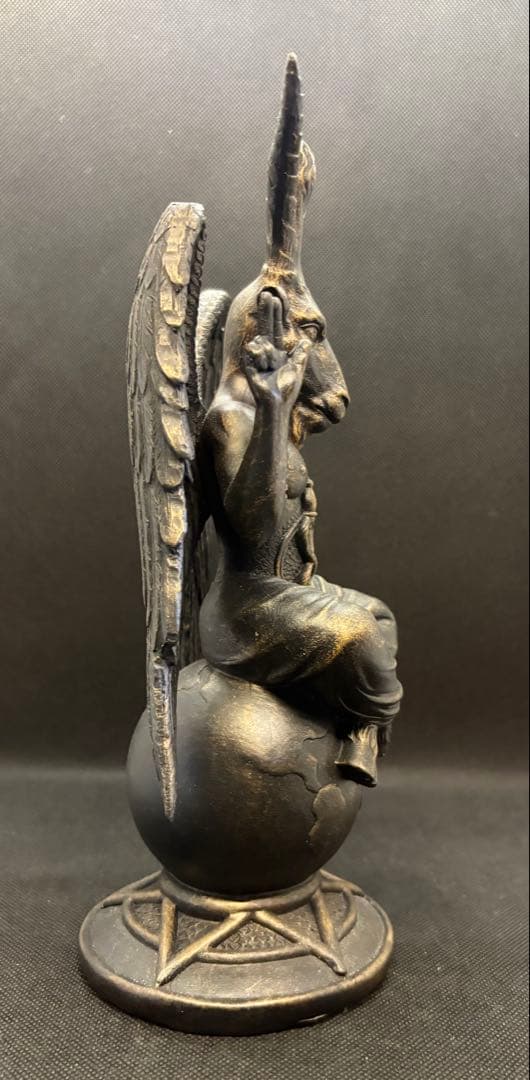 バフォメット像26cm2体セットエリファスレヴィ　テンプル騎士団バホメット置物