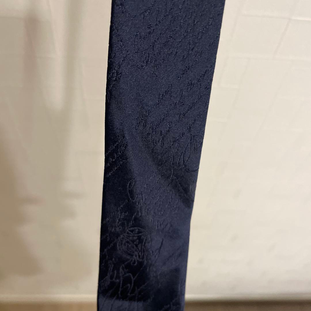 Berluti ネクタイ　ネイビー