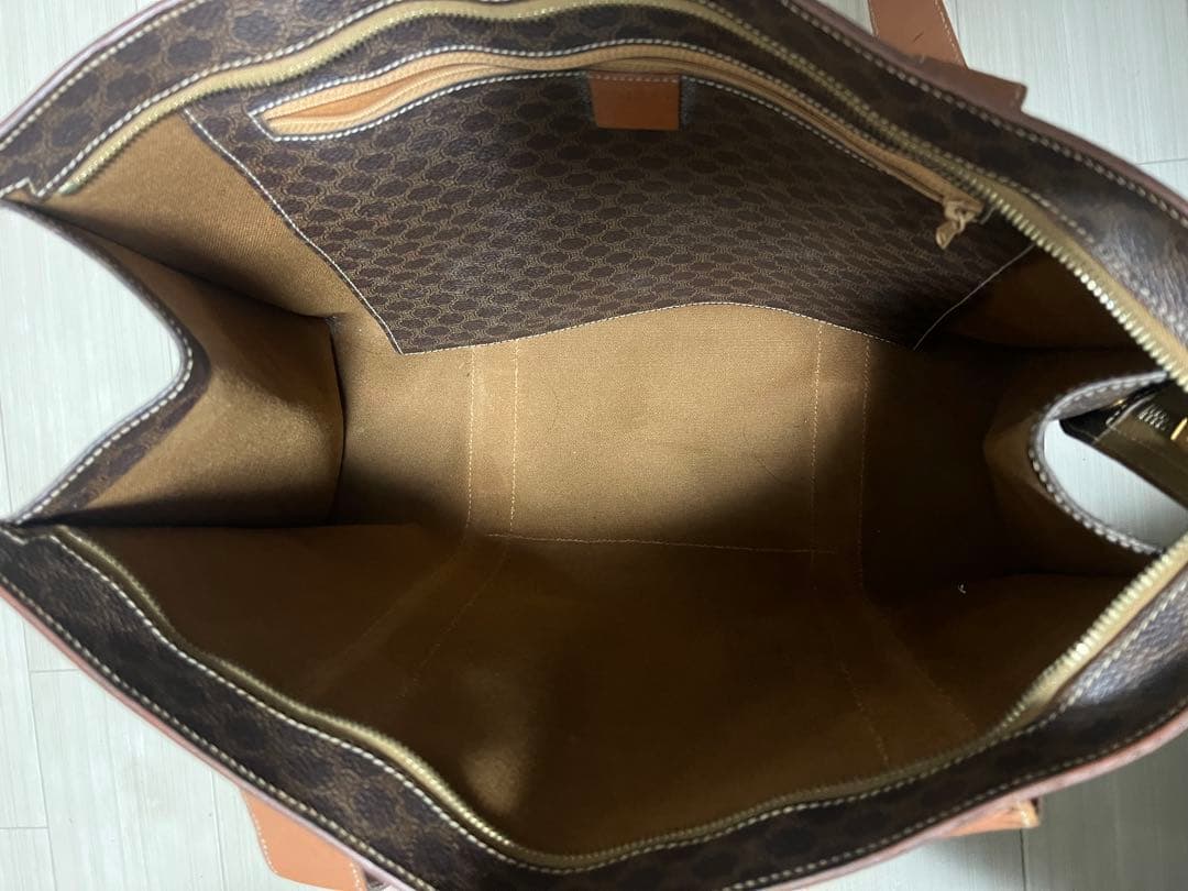 CELINE セリーヌ マカダム柄 トートバッグ レザー