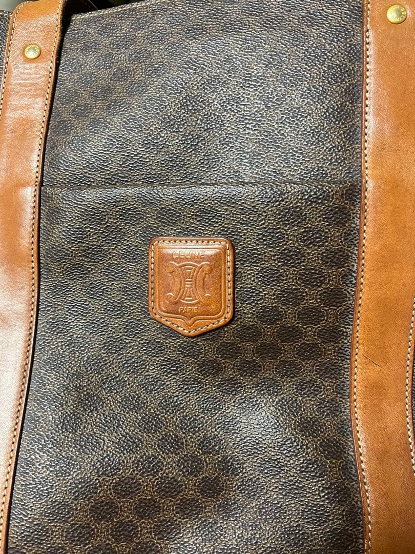 CELINE セリーヌ マカダム柄 トートバッグ レザー
