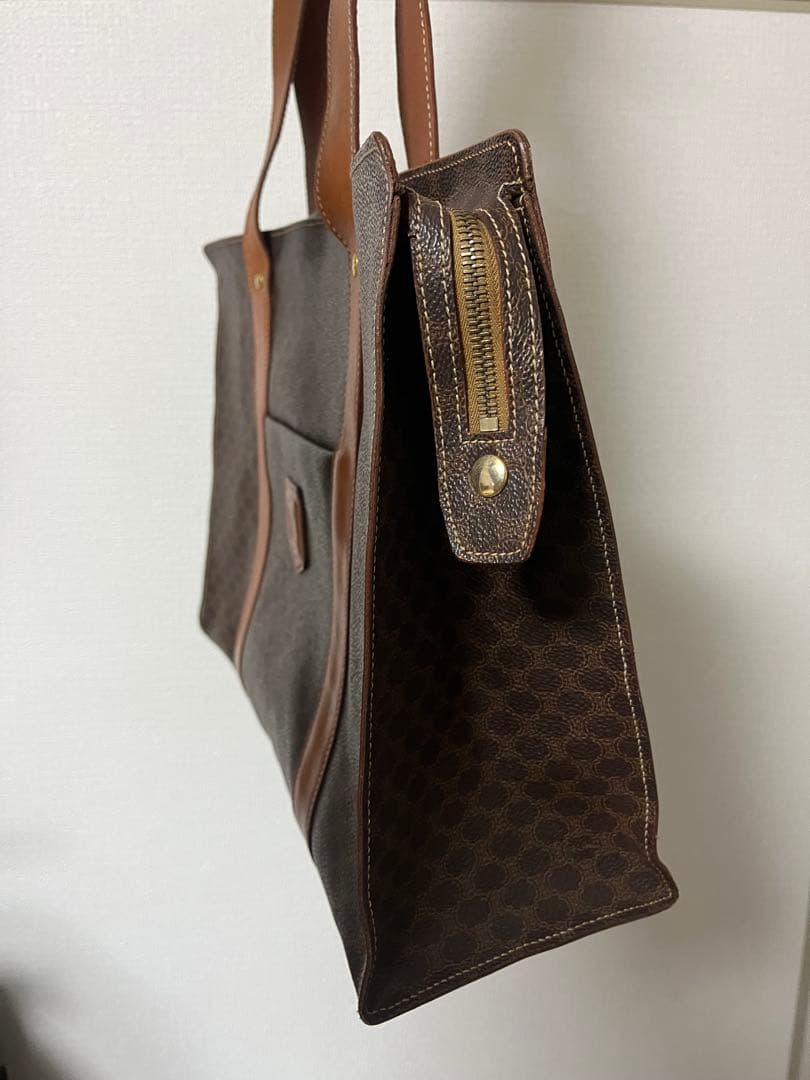 CELINE セリーヌ マカダム柄 トートバッグ レザー