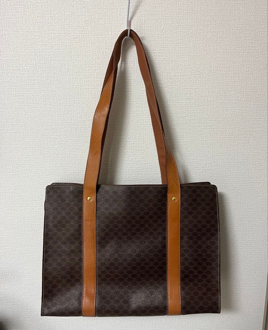 CELINE セリーヌ マカダム柄 トートバッグ レザー